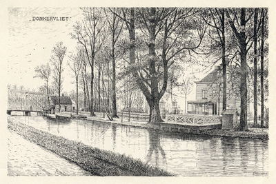 13236 Gezicht over de Angstel te Baambrugge (gemeente Abcoude-Baambrugge), uit het noordwesten, met op de achtergrond ...